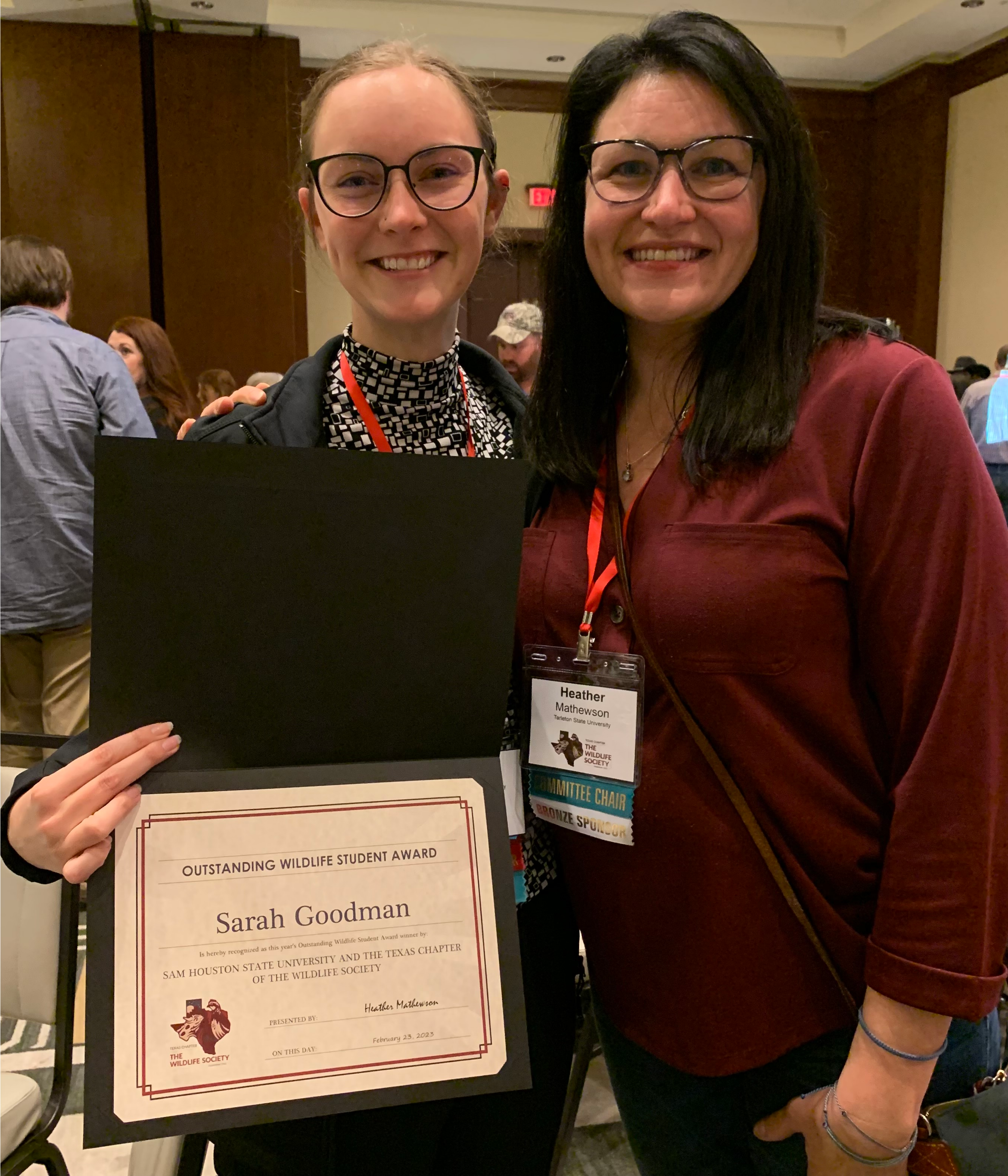 Sarah Goodman Receives the Student of the Year Award