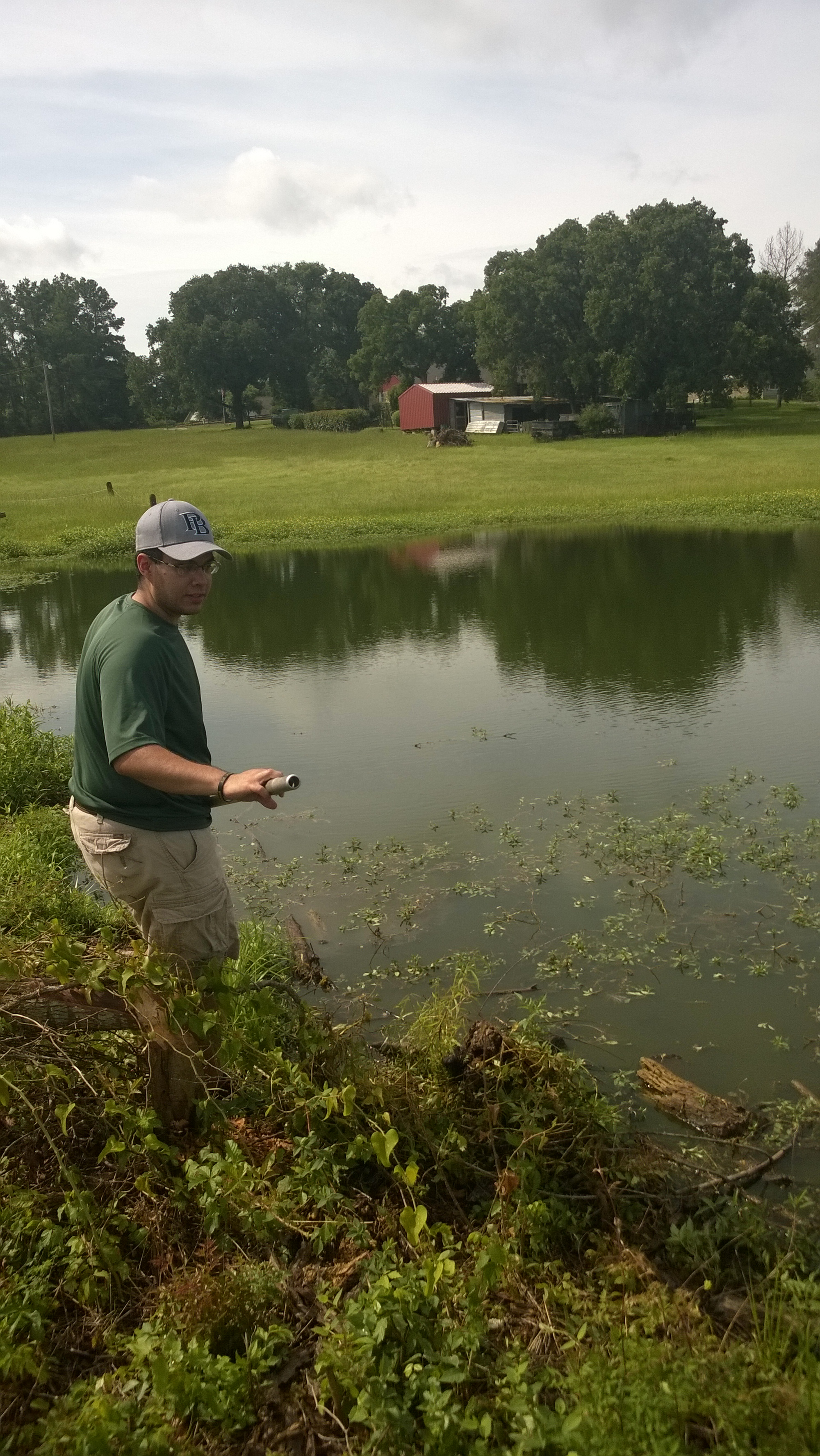 John Pinard during his summer research