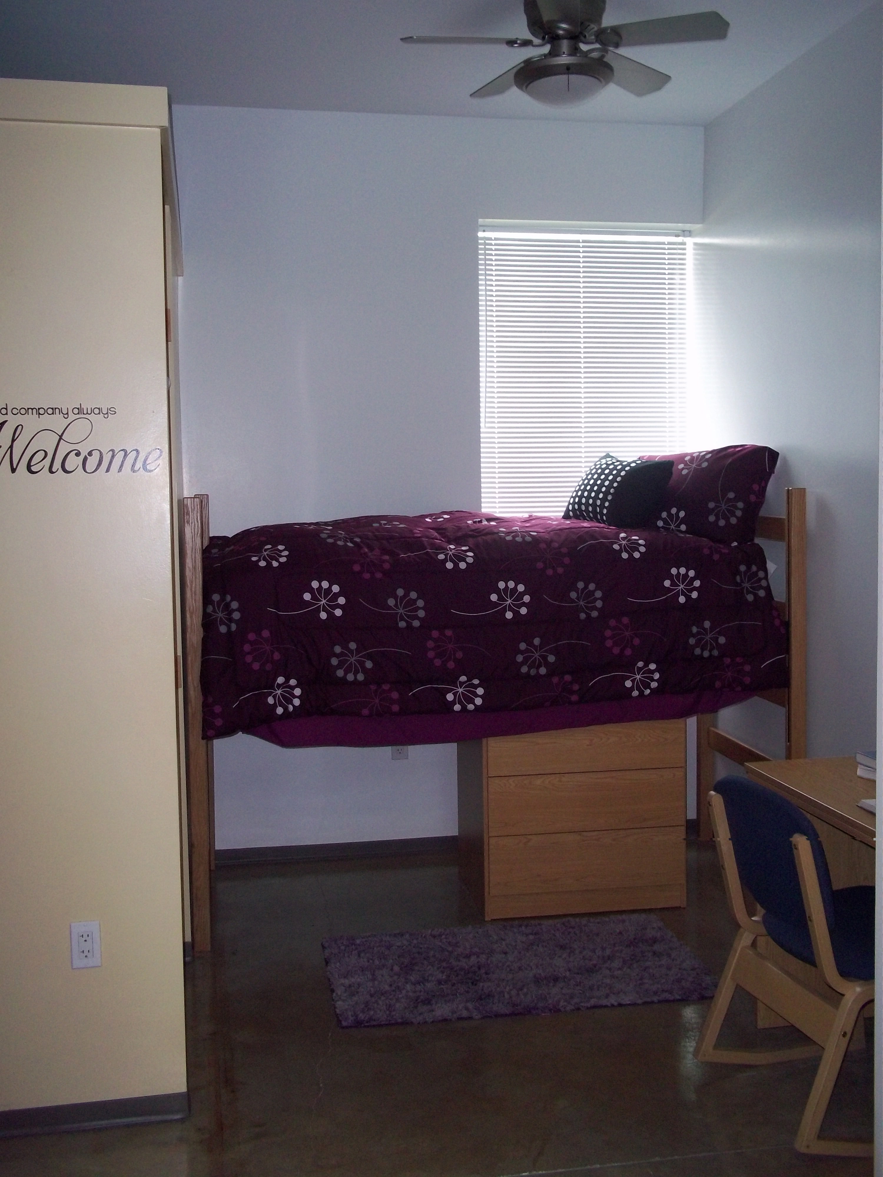 dorm room bed
