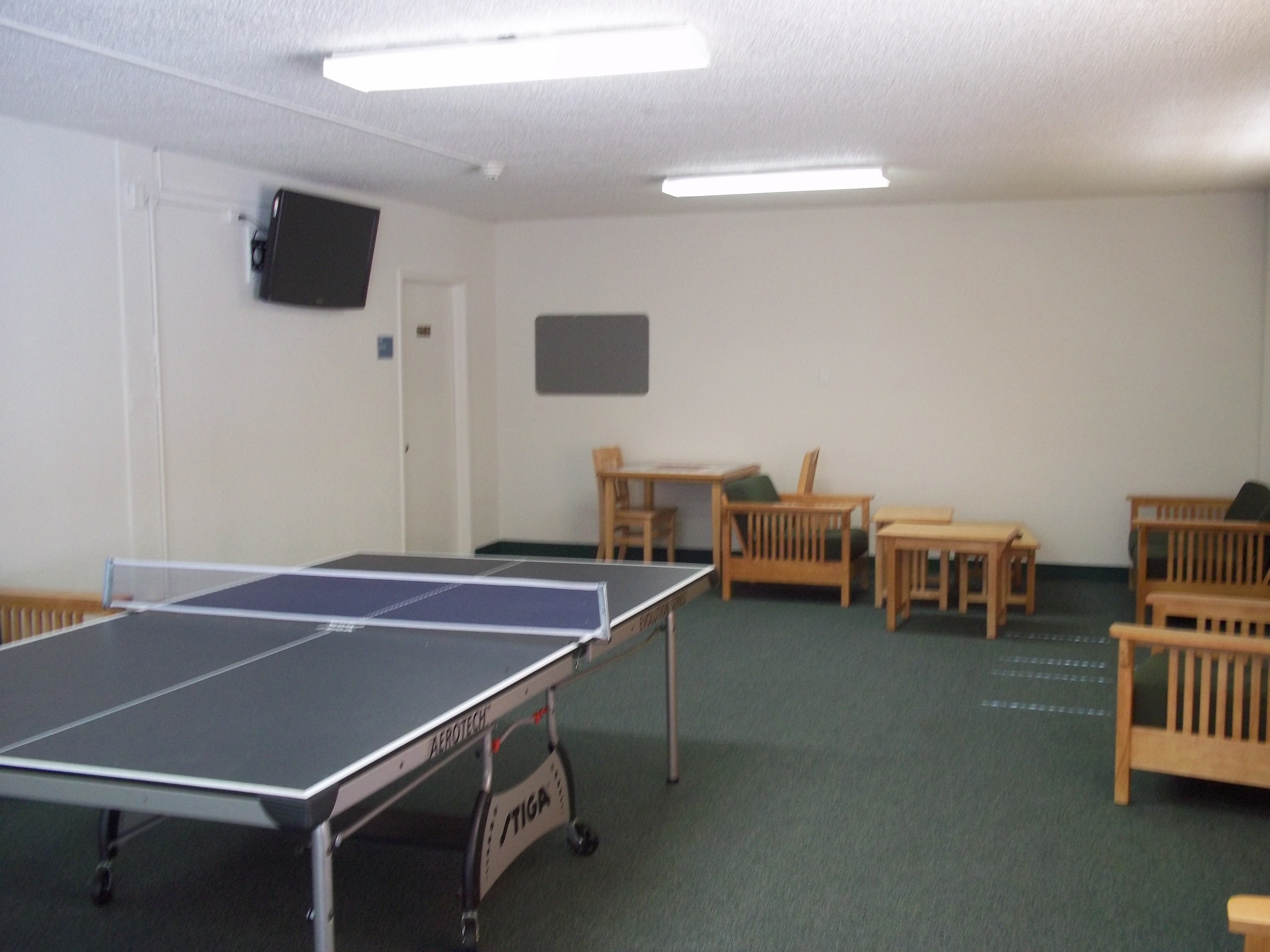 Lobby with ping pong table