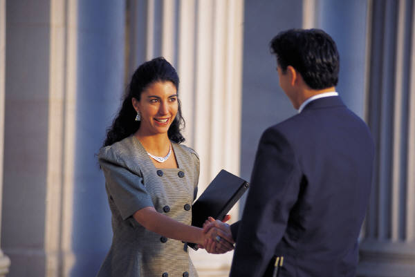 two professionals shaking hands