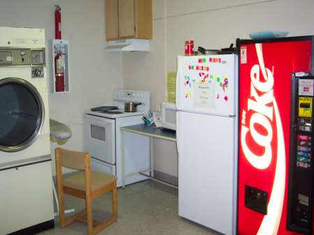 Lounge with vending machine