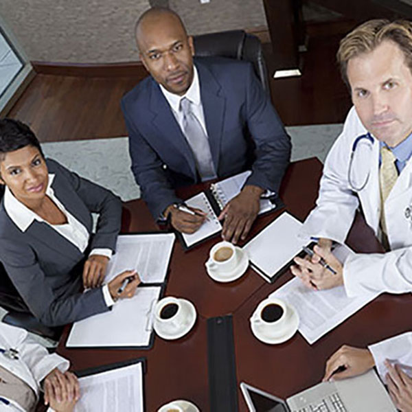 group of people around table