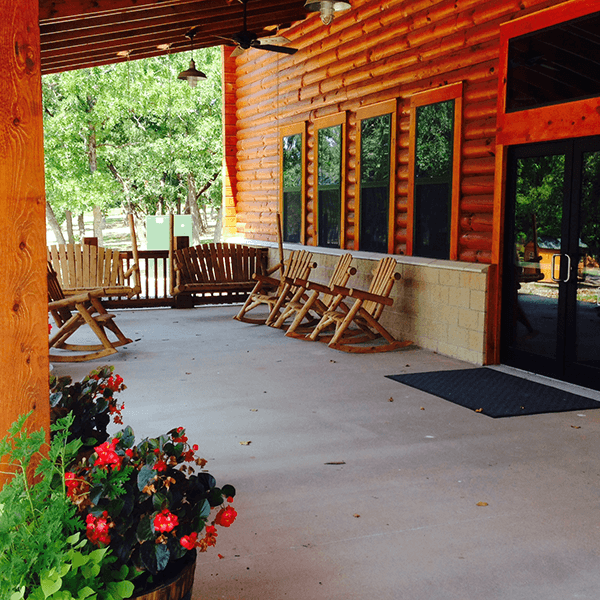 Bearkat Lodge Porch Area