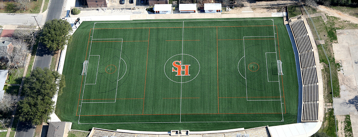 Pritchett Field aerial view Pritchett Field aerial view