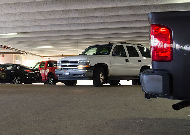 Cars in the SHSU garage