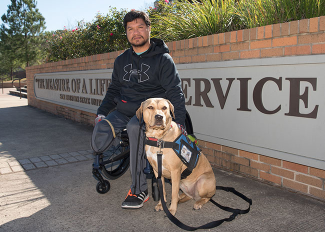 Robert Ferguson & his service dog