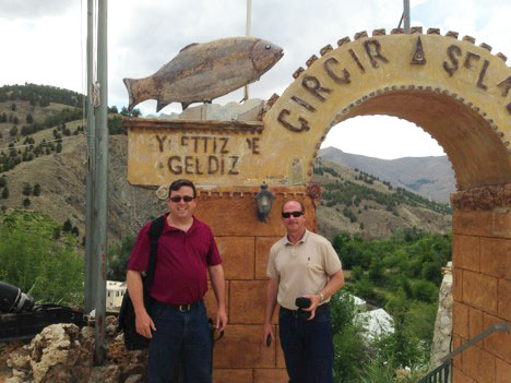 Dr. John Pascarella (Dean, SHSU College of Sciences) and Dr. Jaimie Hebert (SHSU Provost and Vice-President of Academic Affairs) near Elazig, Turkey.