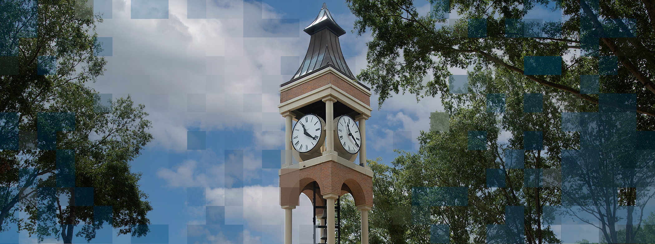 Clocktower on the campus of Sam Houston State University.