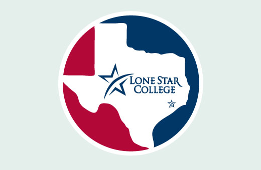 A logo for lone star college.