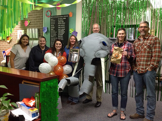 Recreational Sports group photo with decorations