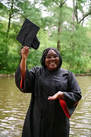 Arnesha Young in her regalia