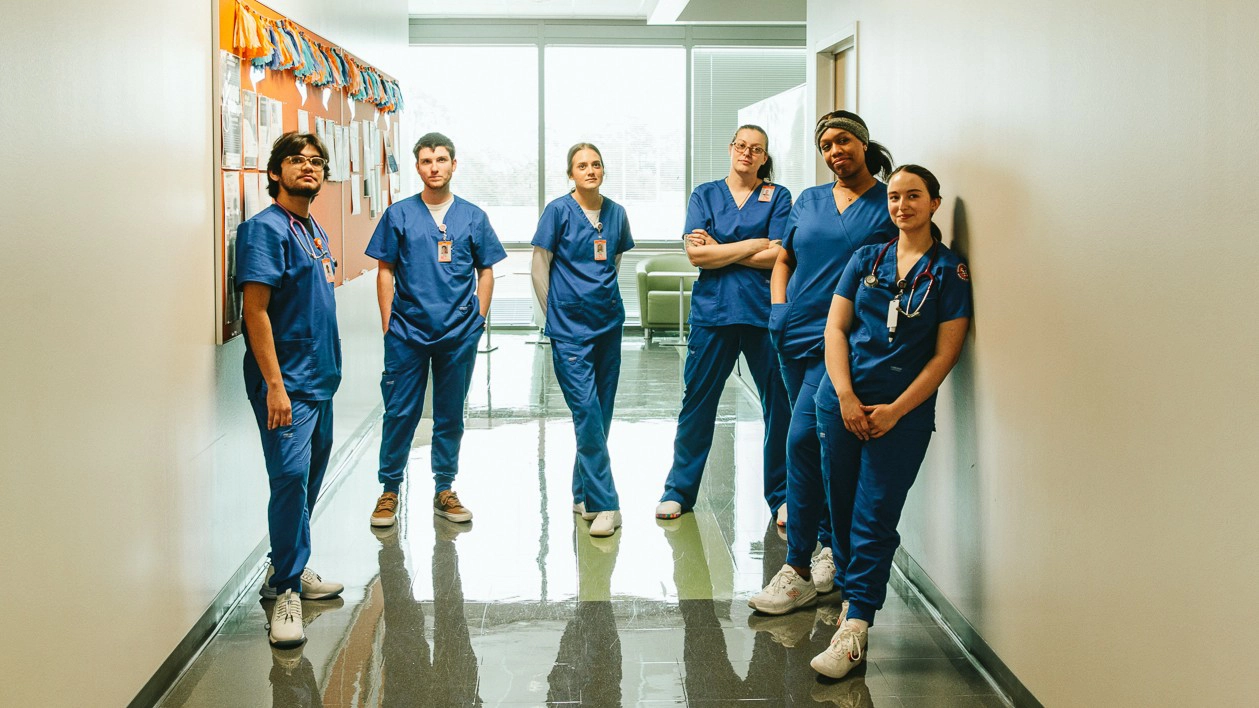 group of nursing students