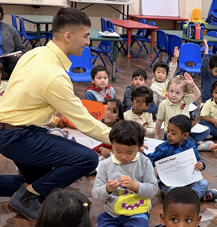 Danyal Tahseen at a book reading. 