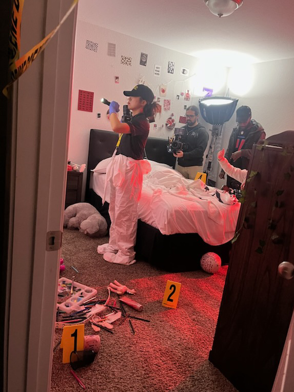 Daye Kim at a crime scene.