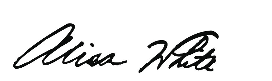 Alisa White's signature