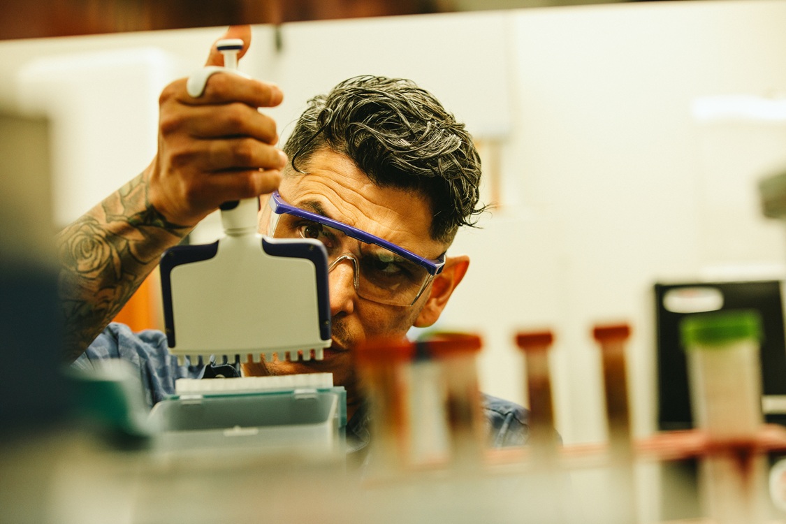 Lab research with one man