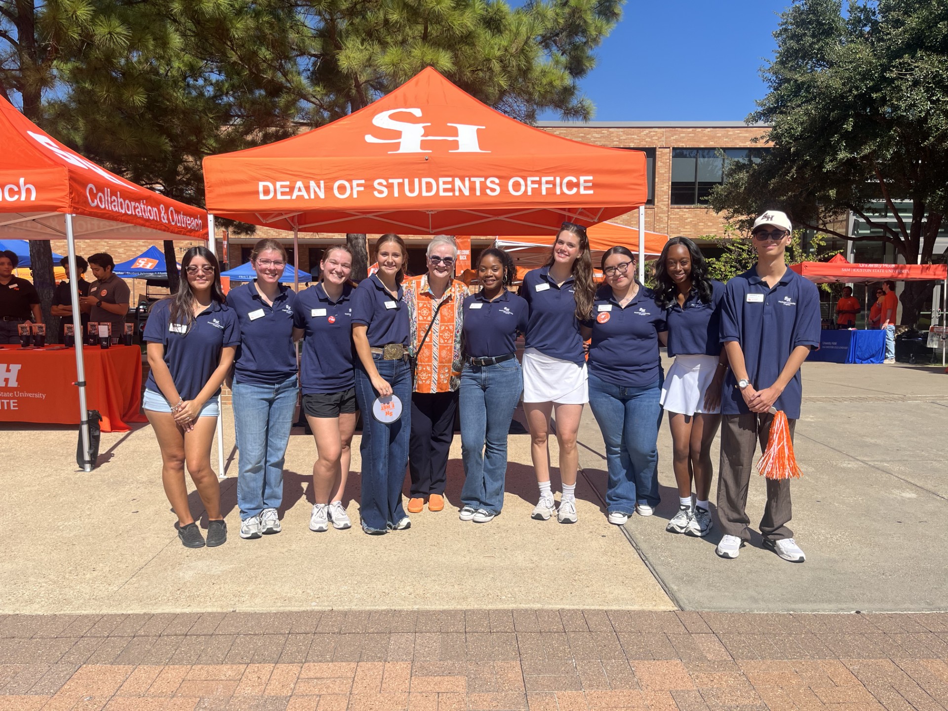 ​​Freshmen Leadership Program cohort members in front of the Bell Tower​ 