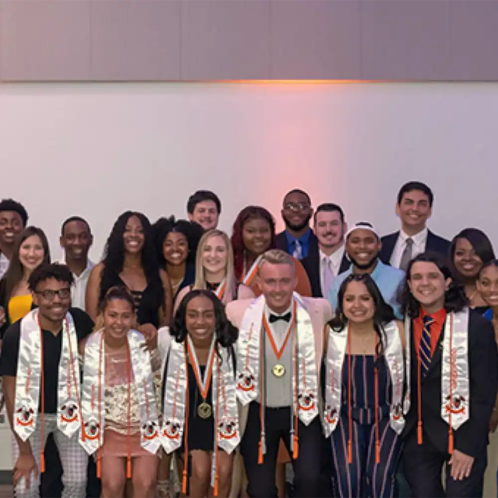 Group of students with graduation cords