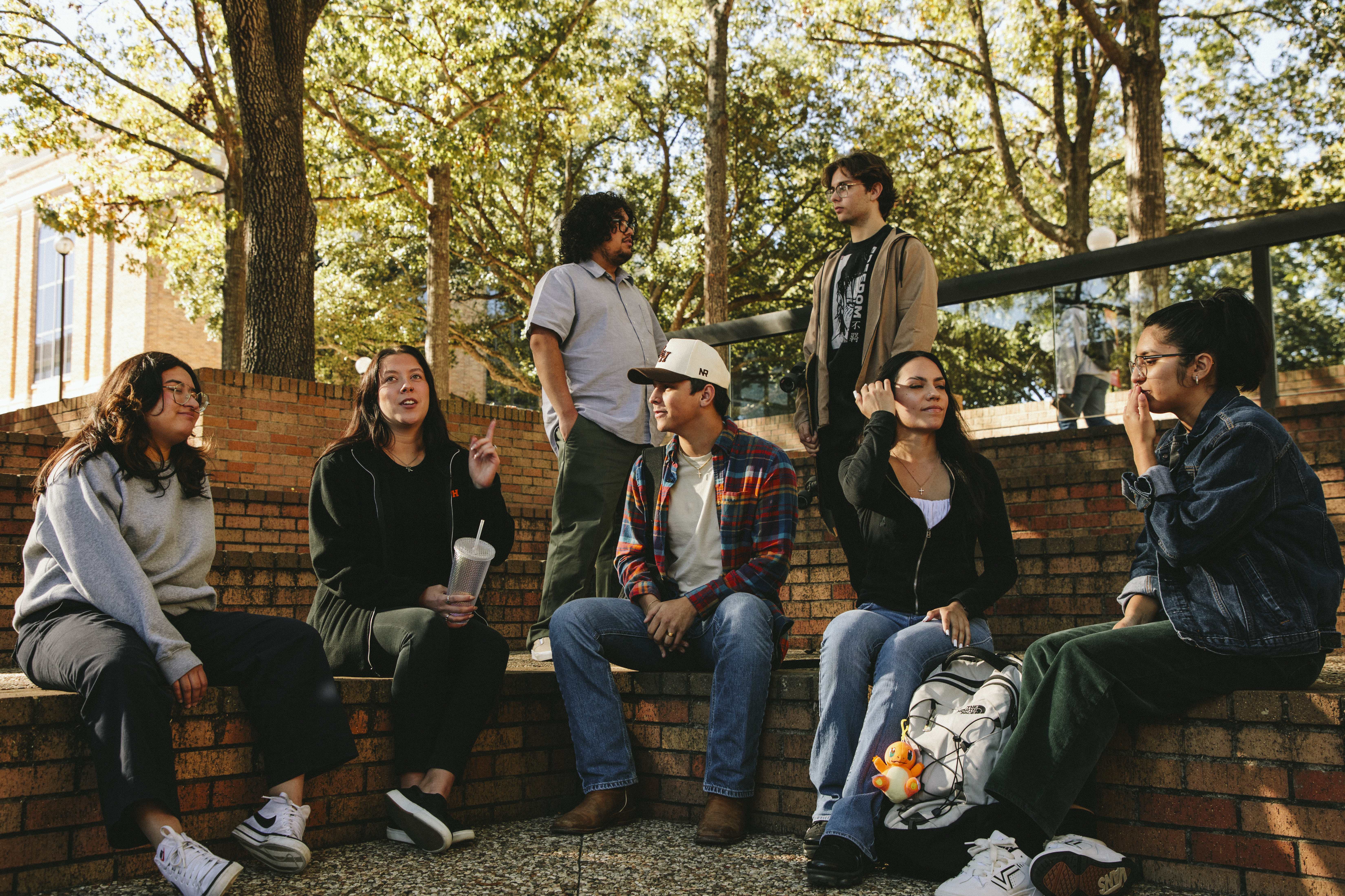 ​​SHSU students interacting on campus.​ 