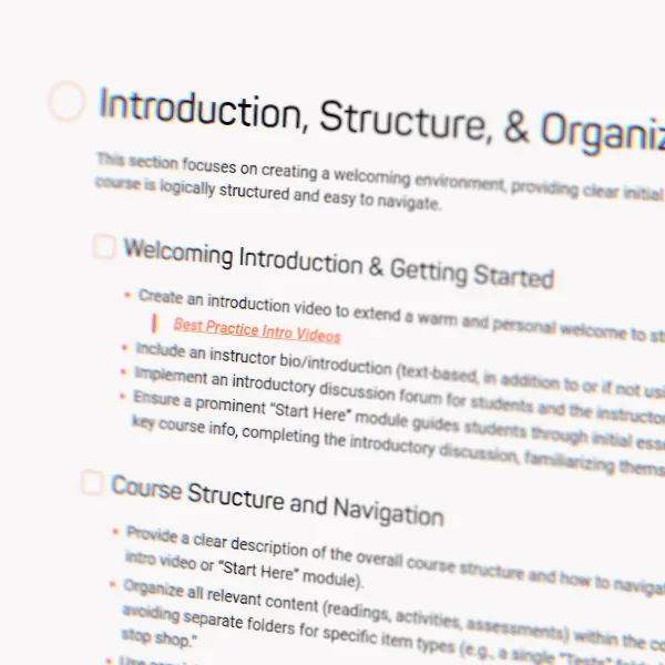 An angled photo of the Course Checklist website