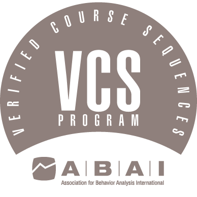The Verified Course Sequence from ABAI badge certifying that this program's course sequence meets the coursework requirements.