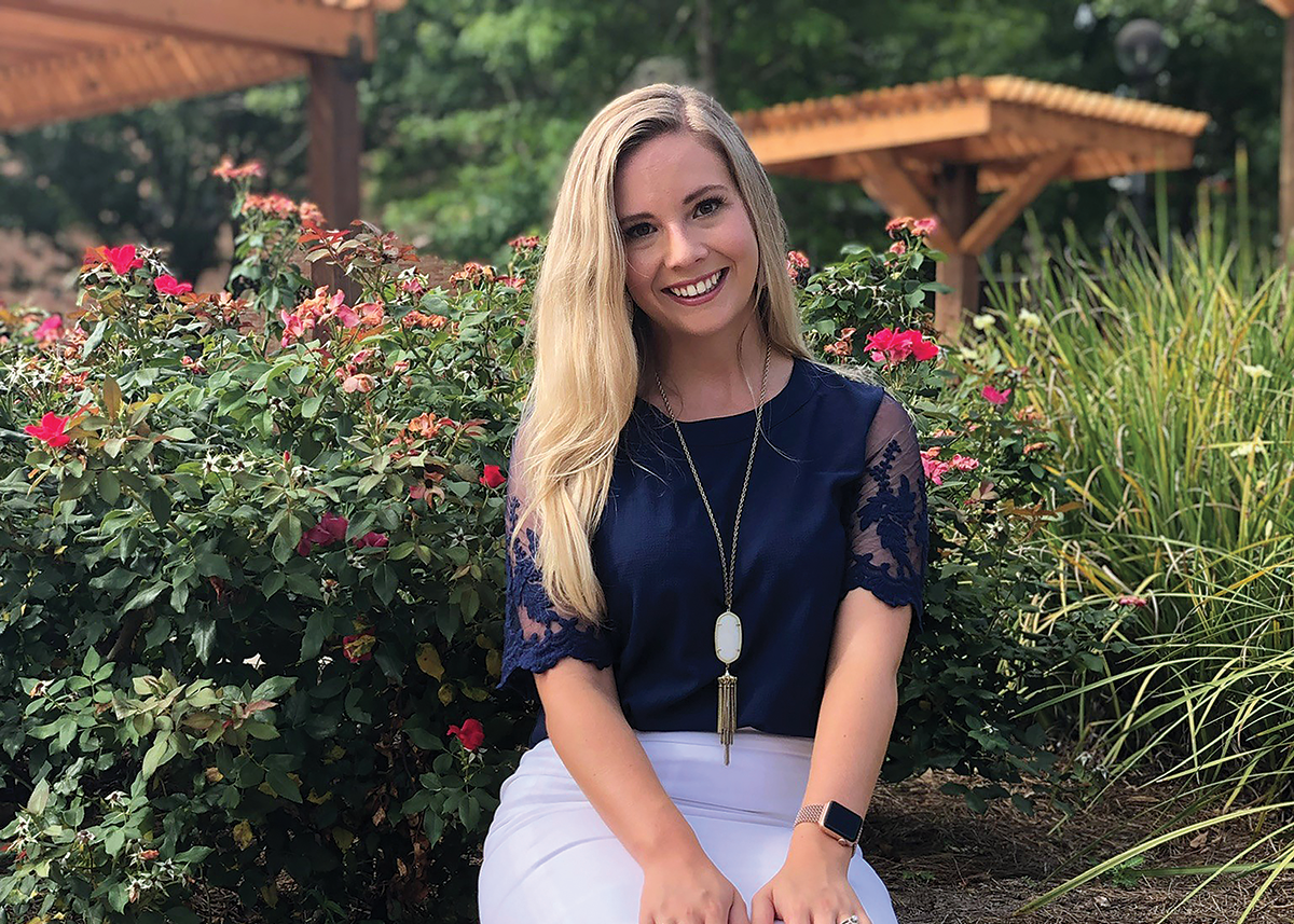 Randi Vaughn posing on the SHSU campus.