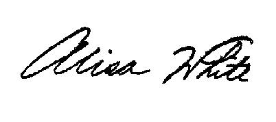 Alisa White signature