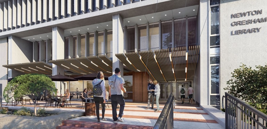 Newton Gresham Library Renovation Design Among Items Approved