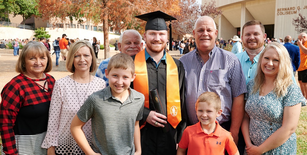 Colton Adams with family