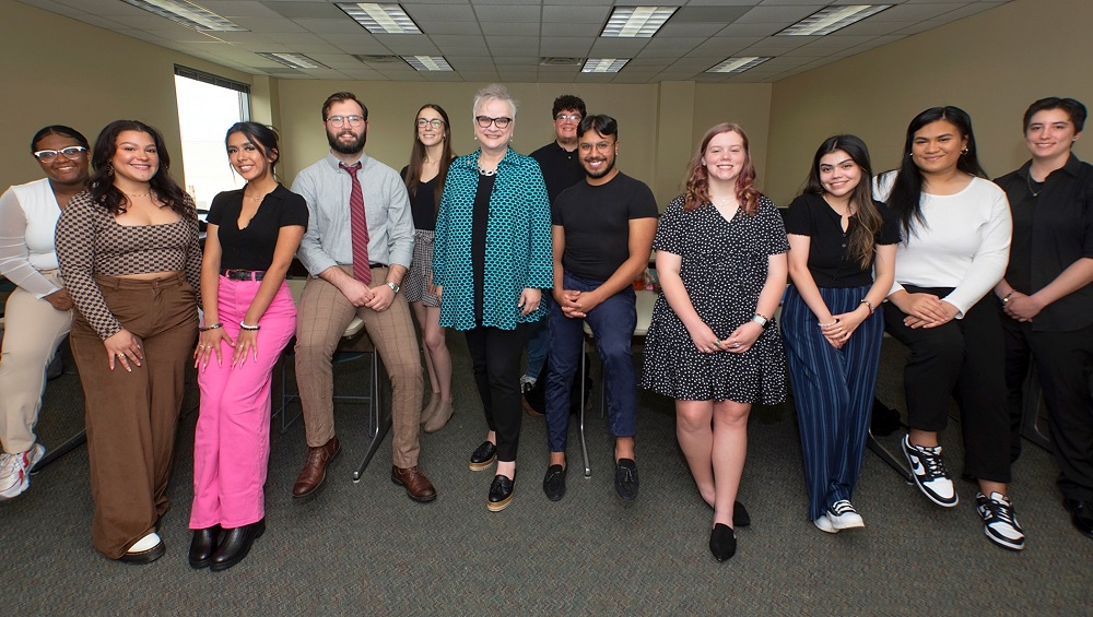 Dr. White in the Classroom with SHSU students