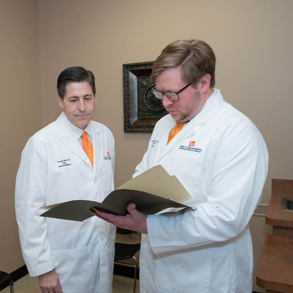 Dr. Thomas J. Mohr, dean of SHSU-COM and Dr. Townes "Tucker" Leigh, director of Family Medicine Residency.