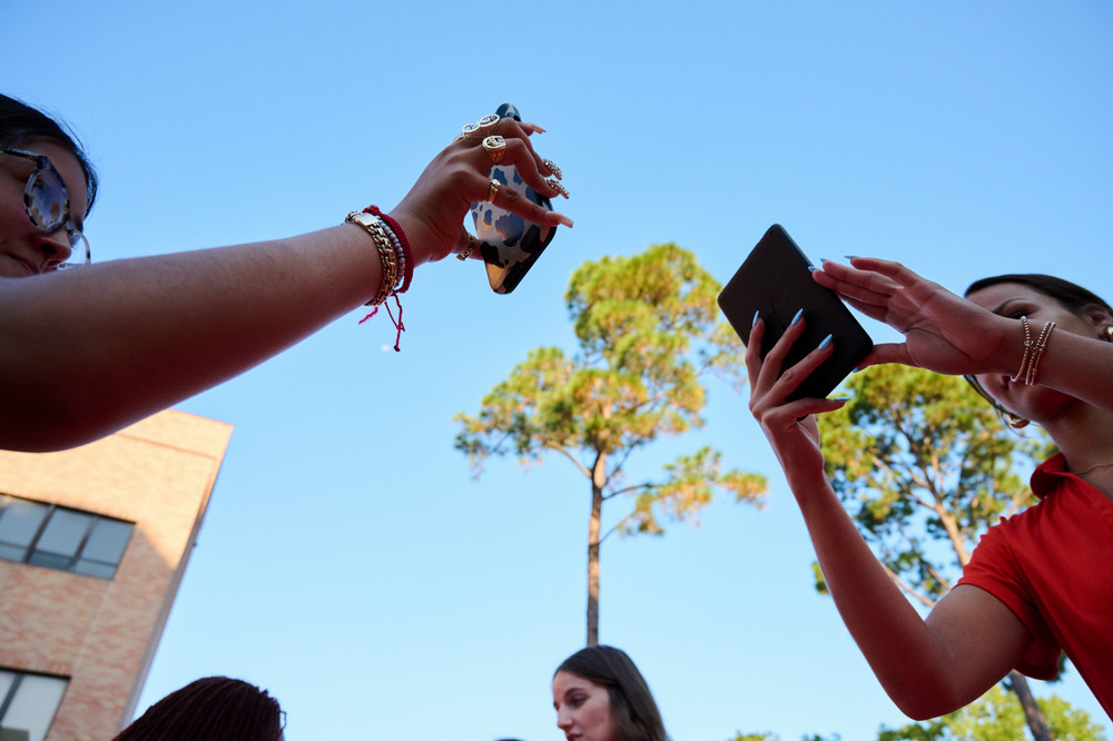 Scanning qr codes at Saturday@Sam