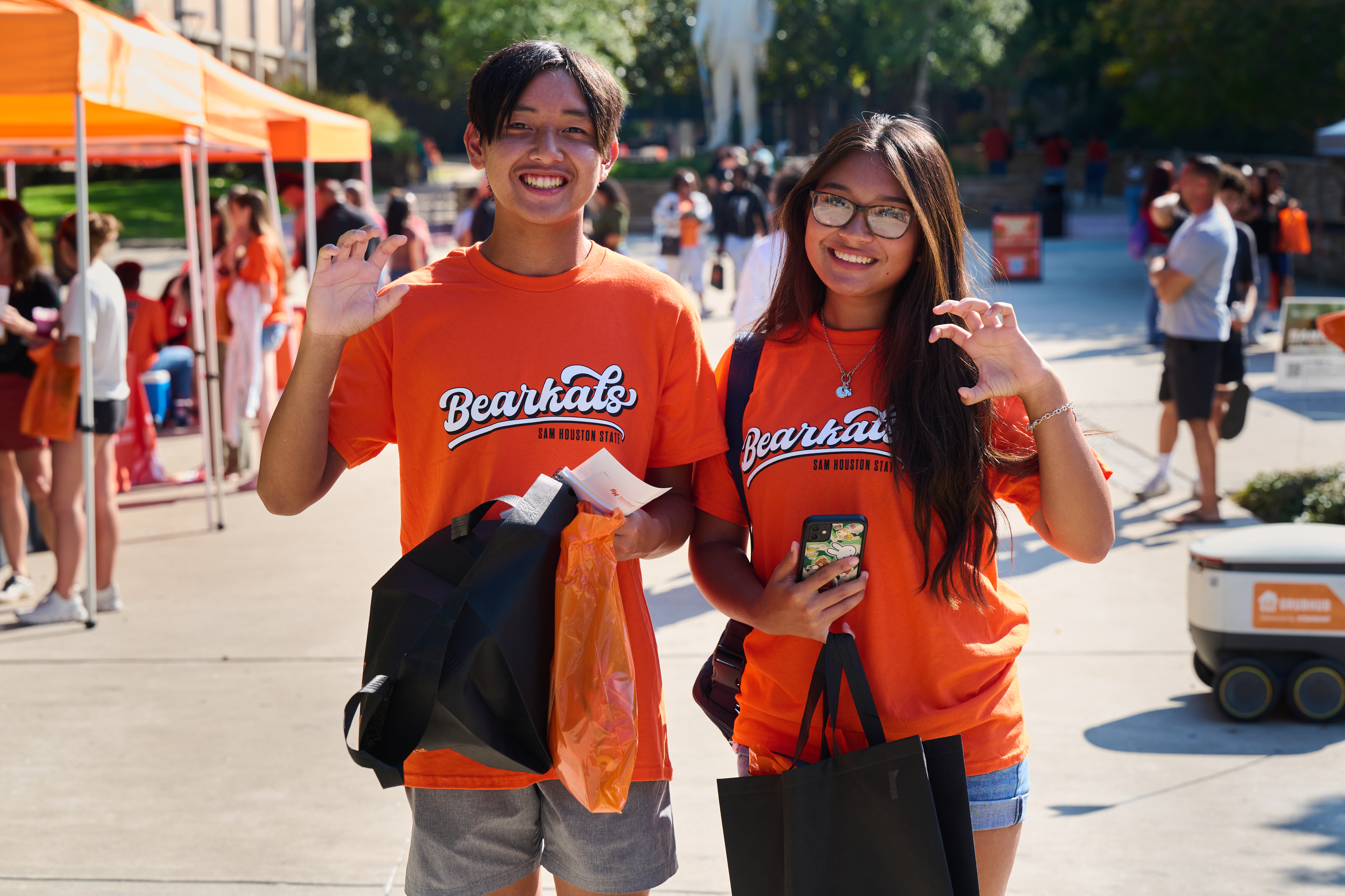 Scanning qr codes at Saturday@Sam